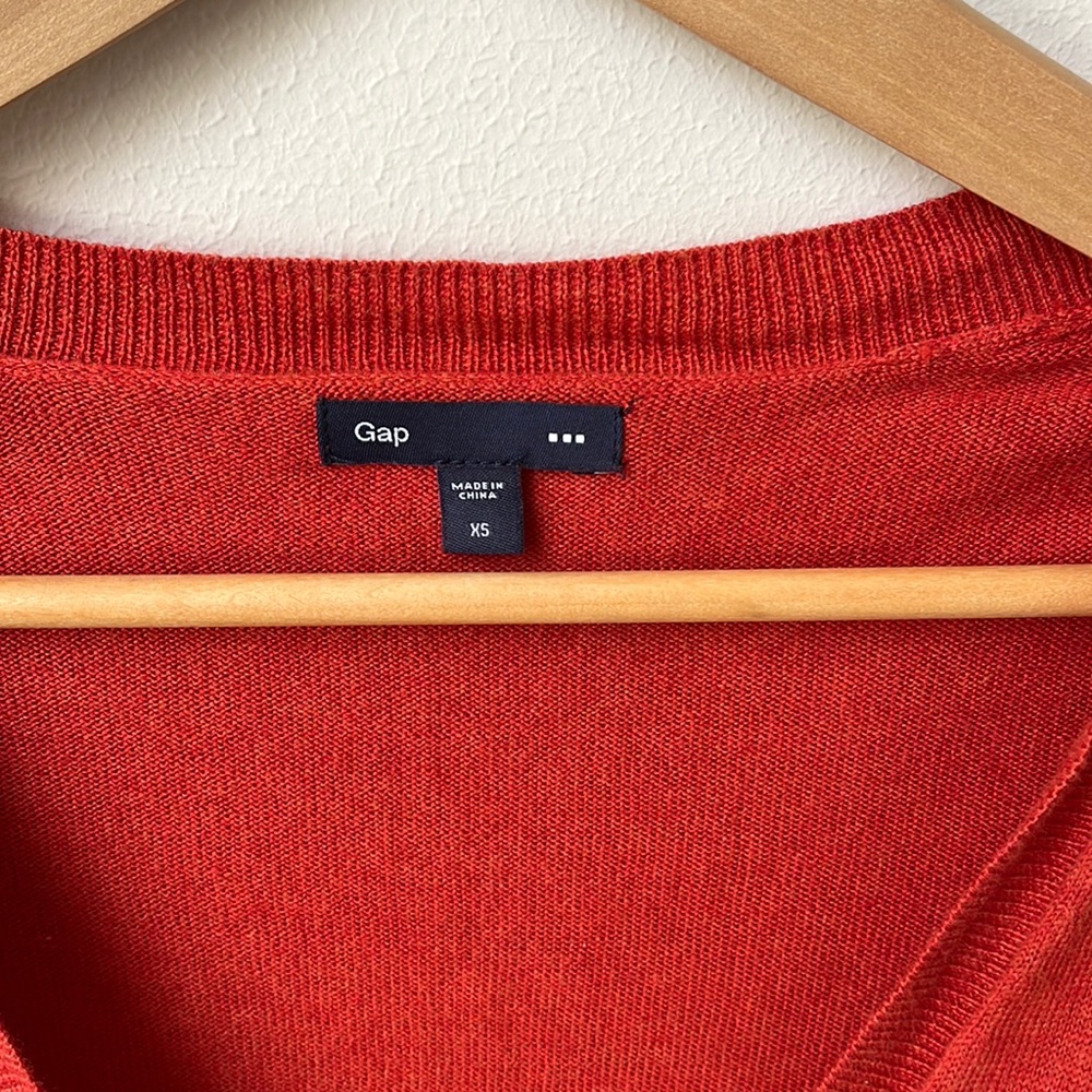 Gap Button Down Cardigan In Burnt Orange Siz - image 2